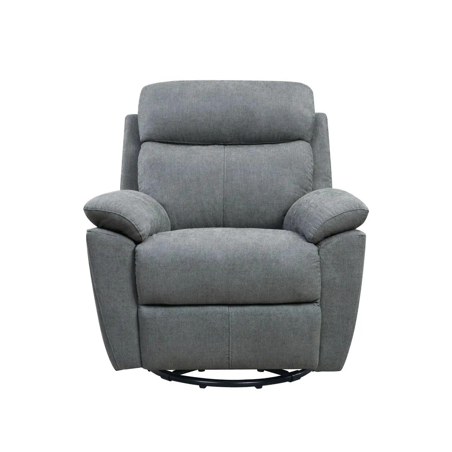 35" Gray Fabric Power Recliner with USB-374132-1