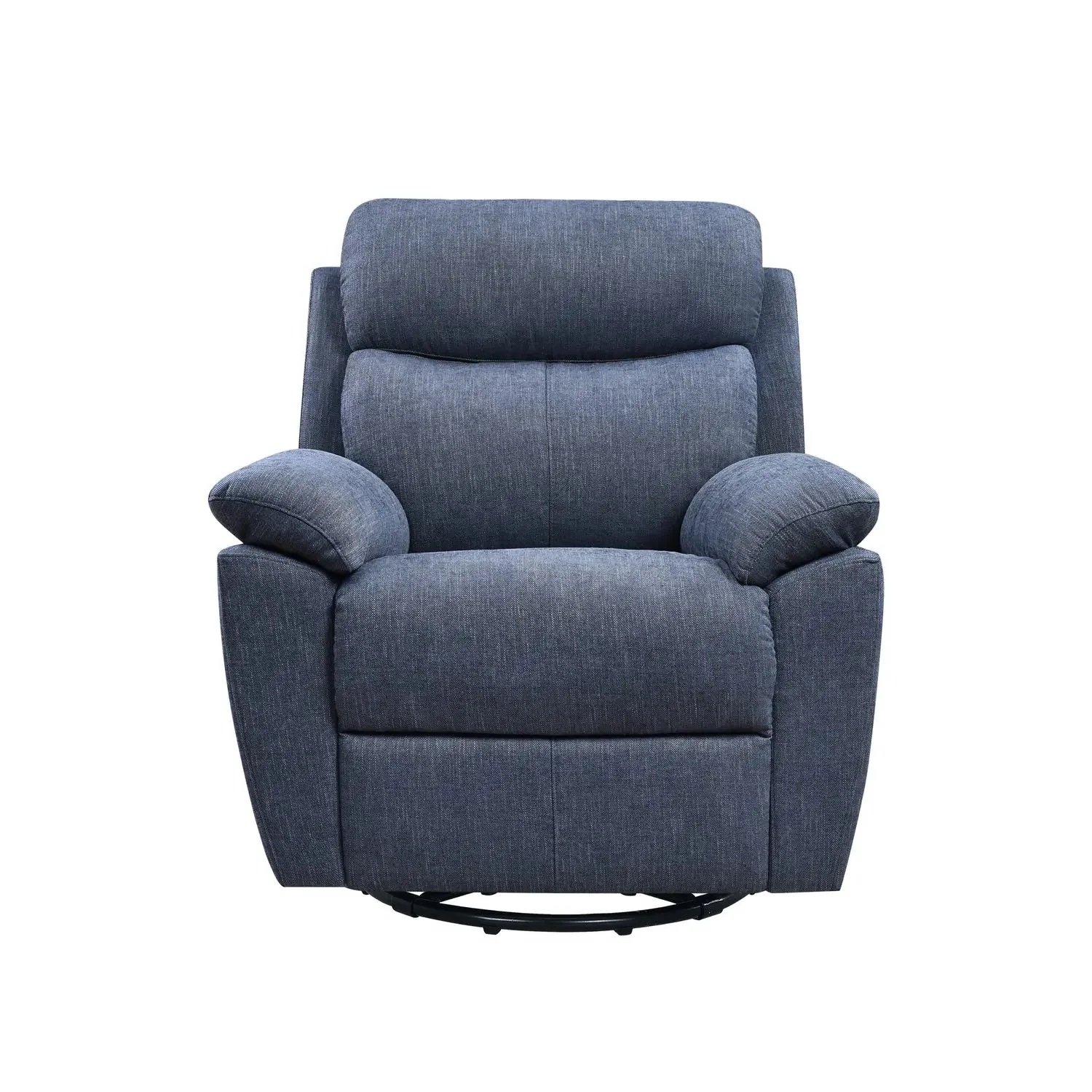 35" Blue Fabric Power Recliner with USB-374133-1