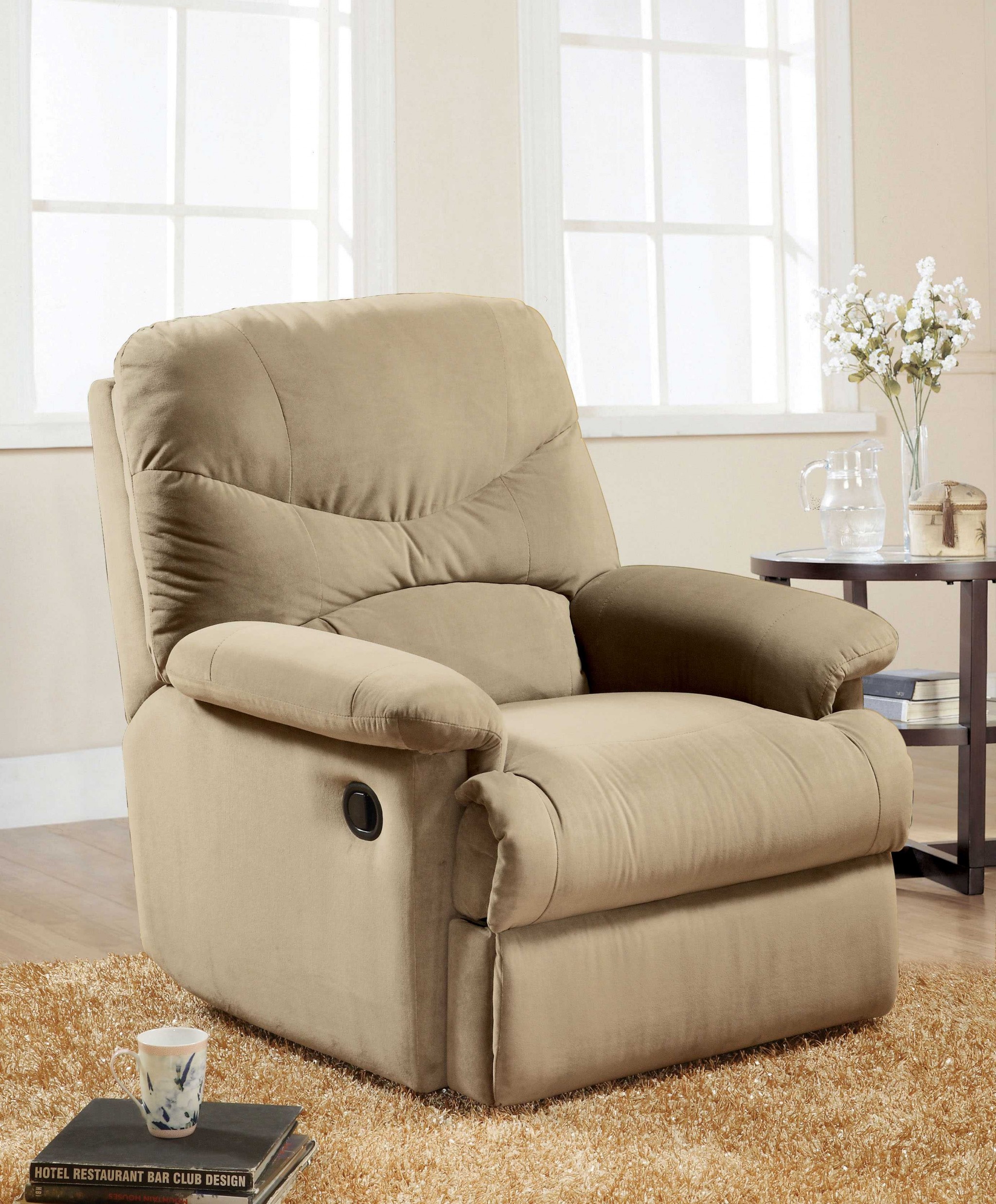 35" X 35" X 40" Beige Microfiber Recliner (Motion)-374160-1