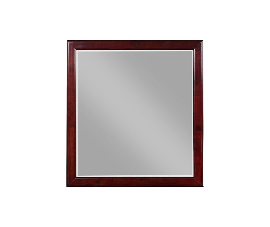 38" Dark Brown Framed Dresser Mirror-374202-1