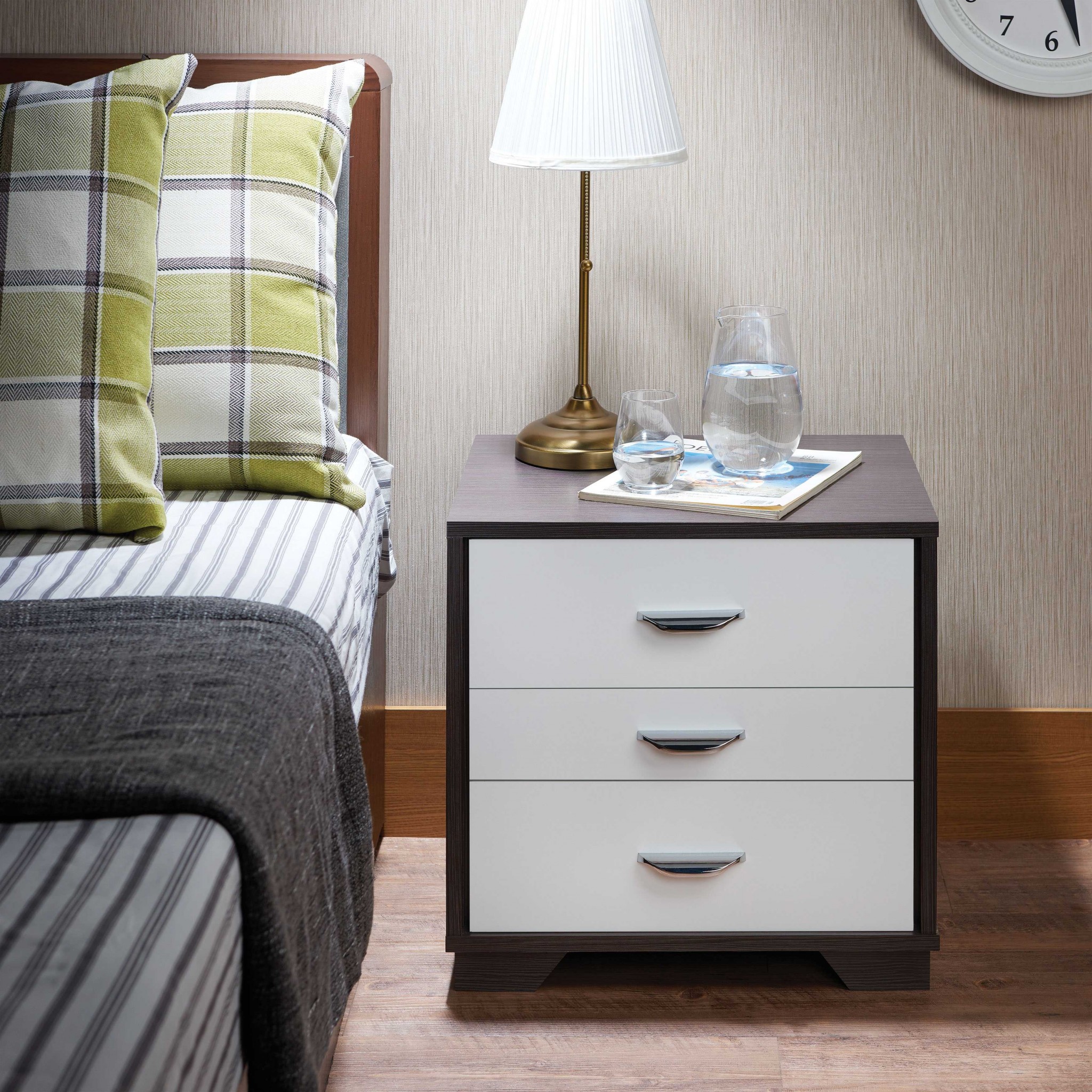 20" X 16" X 19" Black and White Metal Accent Table