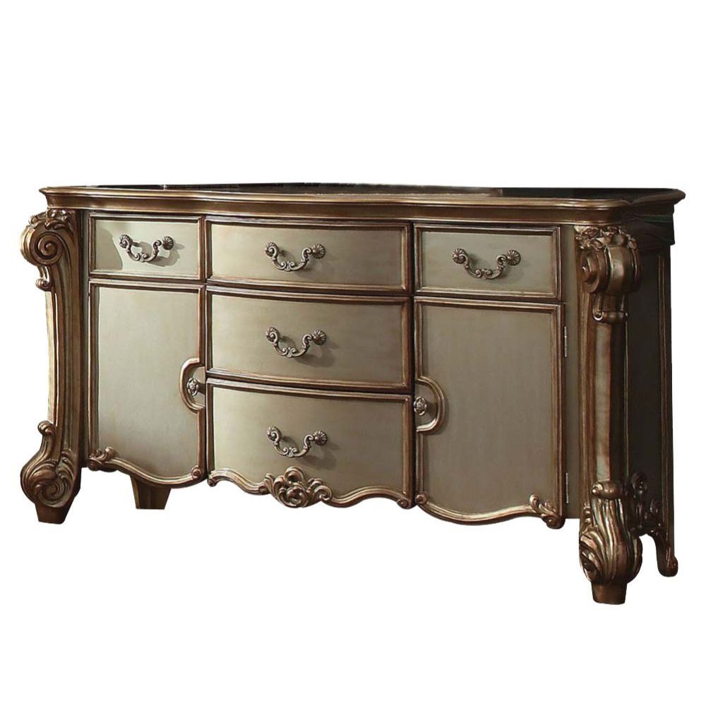 71" Gold Solid Wood Dresser-374244-1