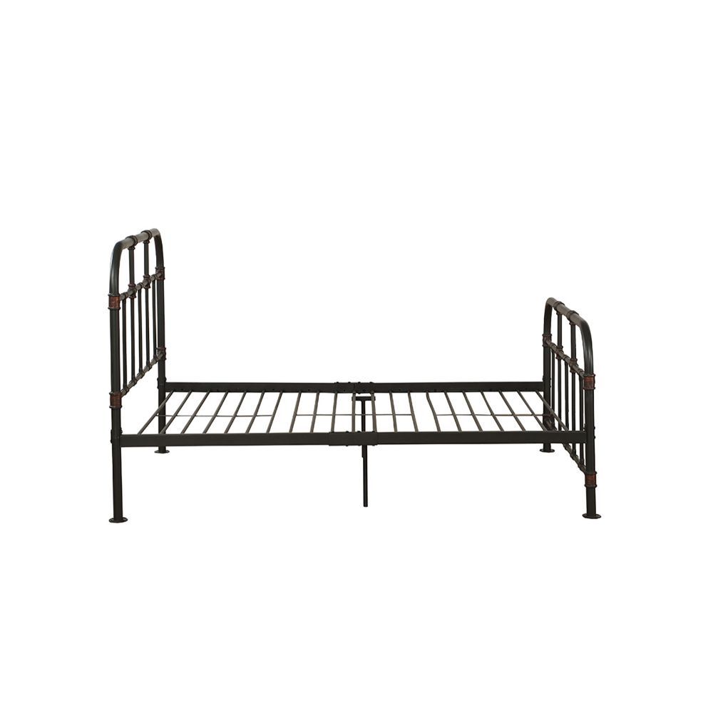 Gray Industrial Pipe Design Full Bed Frame-374288-1