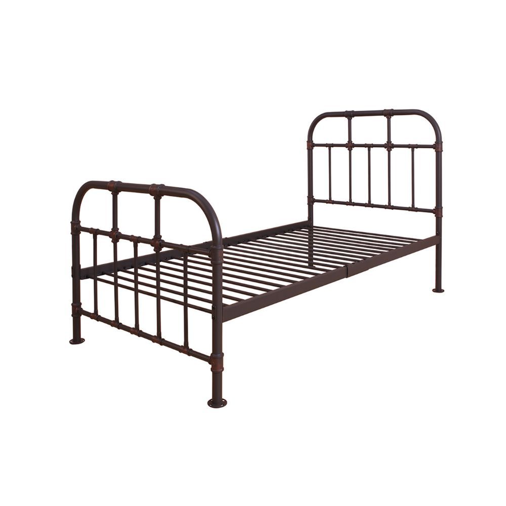 Gray Metal Twin Bed Frame-374292-1