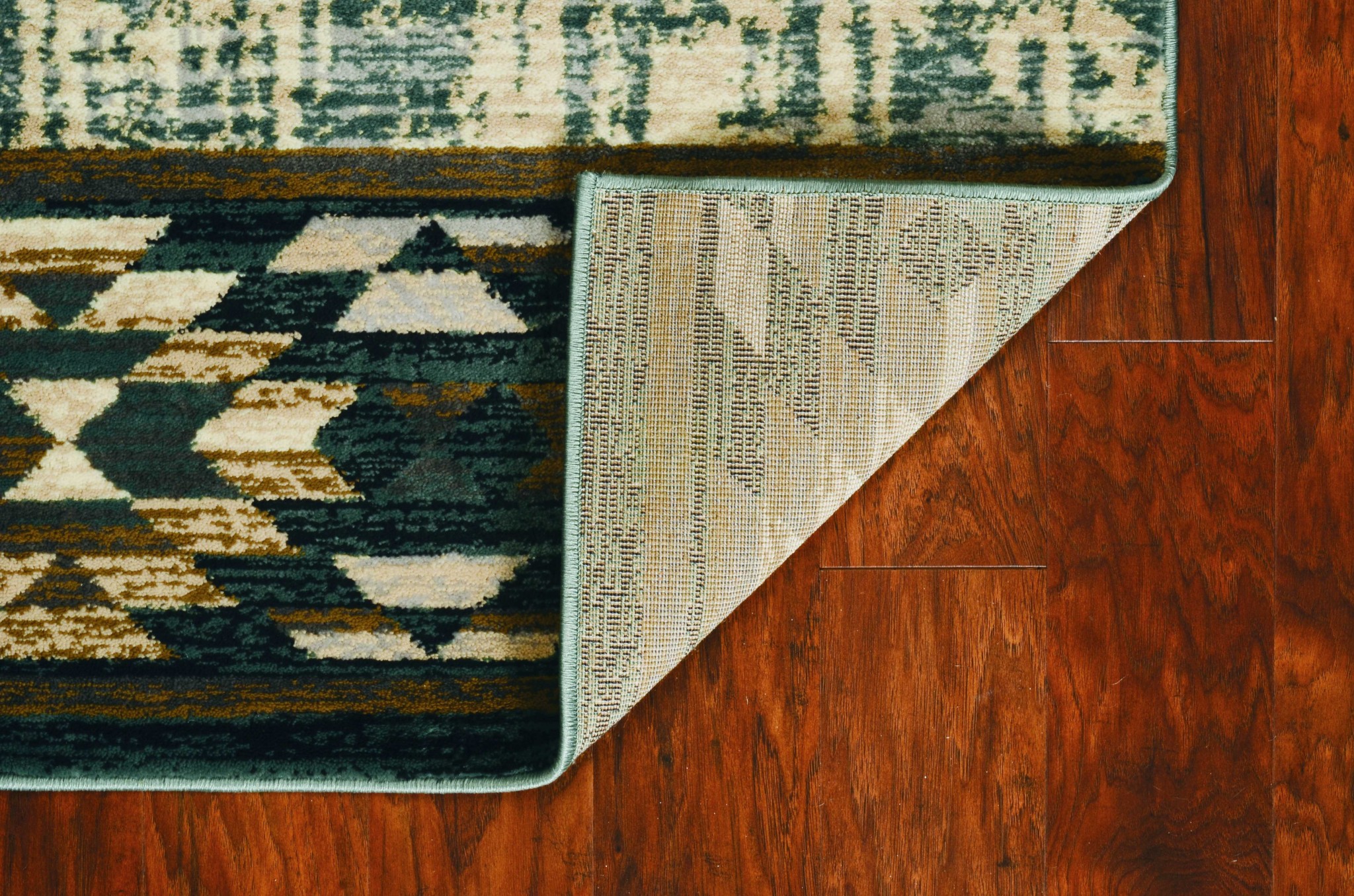 3" X 5" Slate Blue Southwestern Area Rug