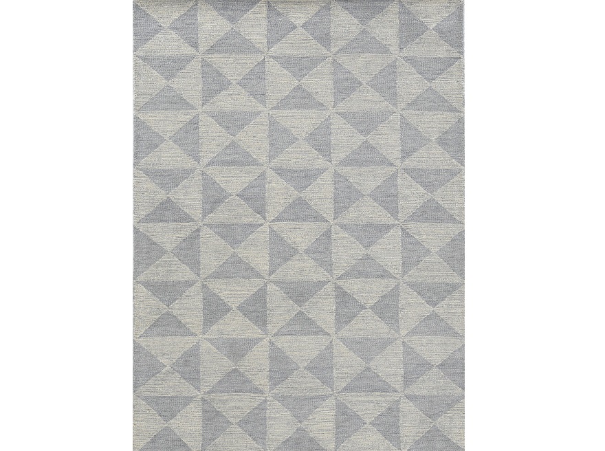 9'X13' Ivory Hand Tufted Space Dyed Geometric Indoor Area Rug-374743-1