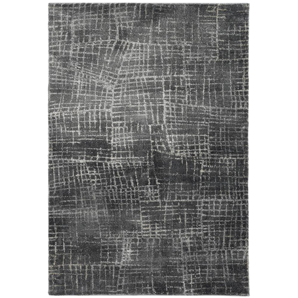 3'X5' Grey Machine Woven Abstract Scratch Indoor Area Rug-374754-1