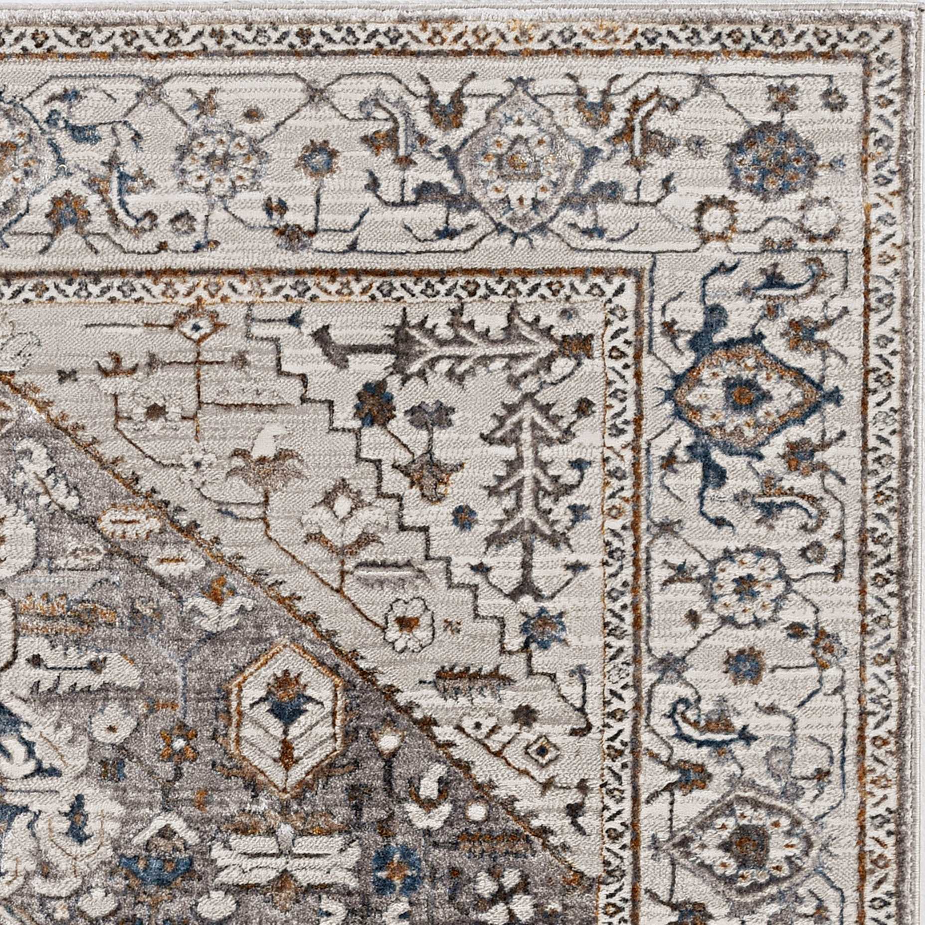 3" X 5" Grey Parisian Area Rug