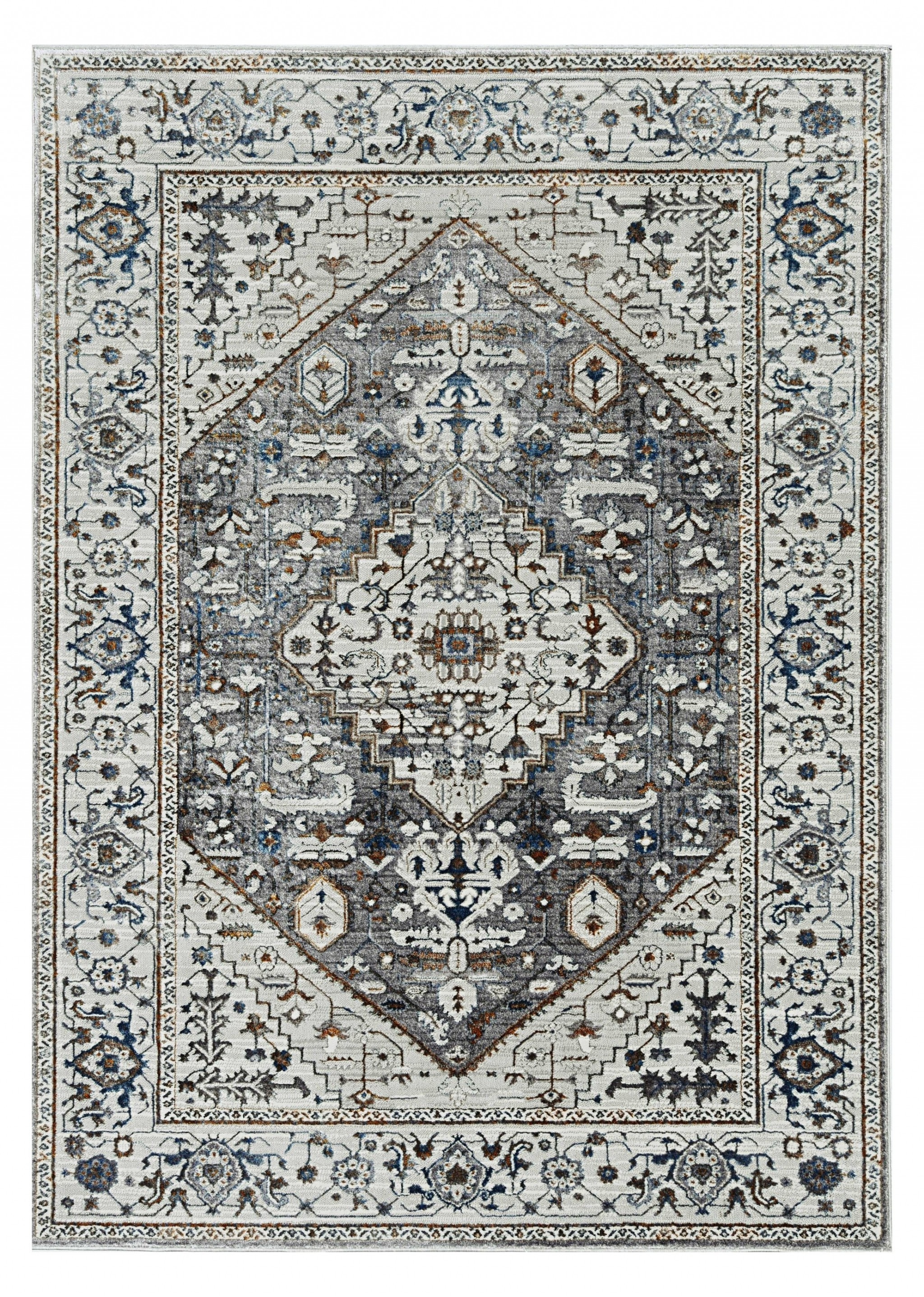 3" X 5" Grey Parisian Area Rug