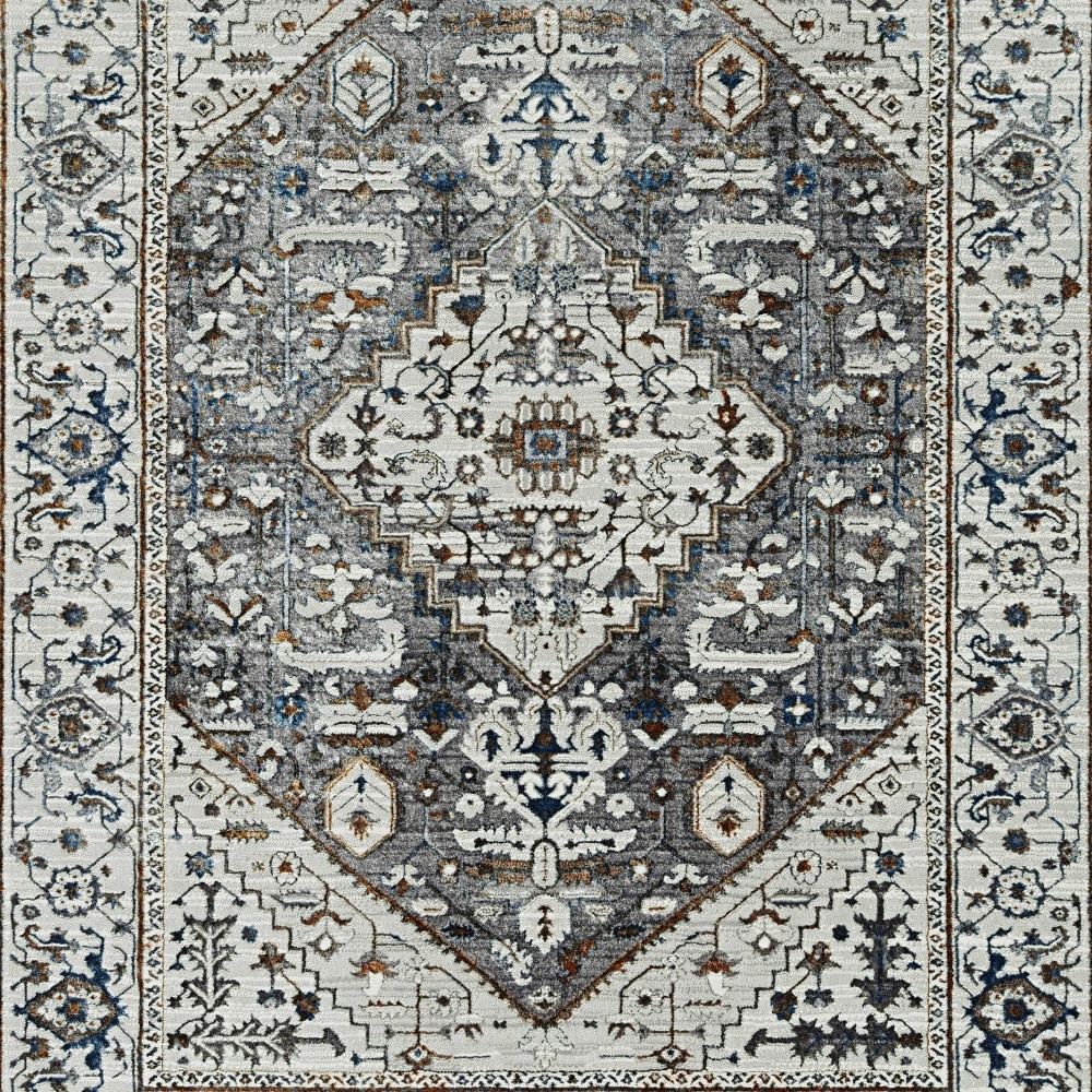 3" X 5" Grey Parisian Area Rug