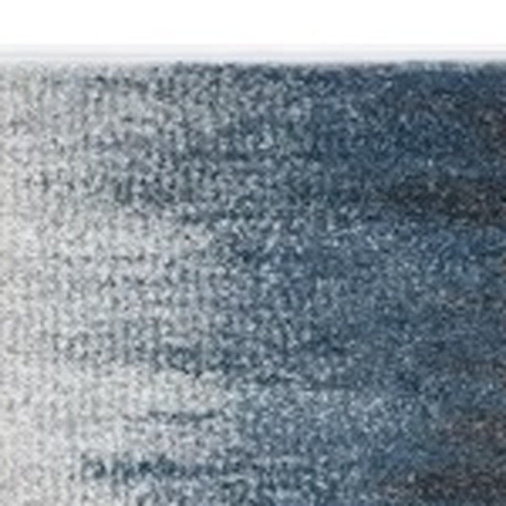 5" X 8" Ivory Or Blue Gradient Bordered Indoor Area Rug
