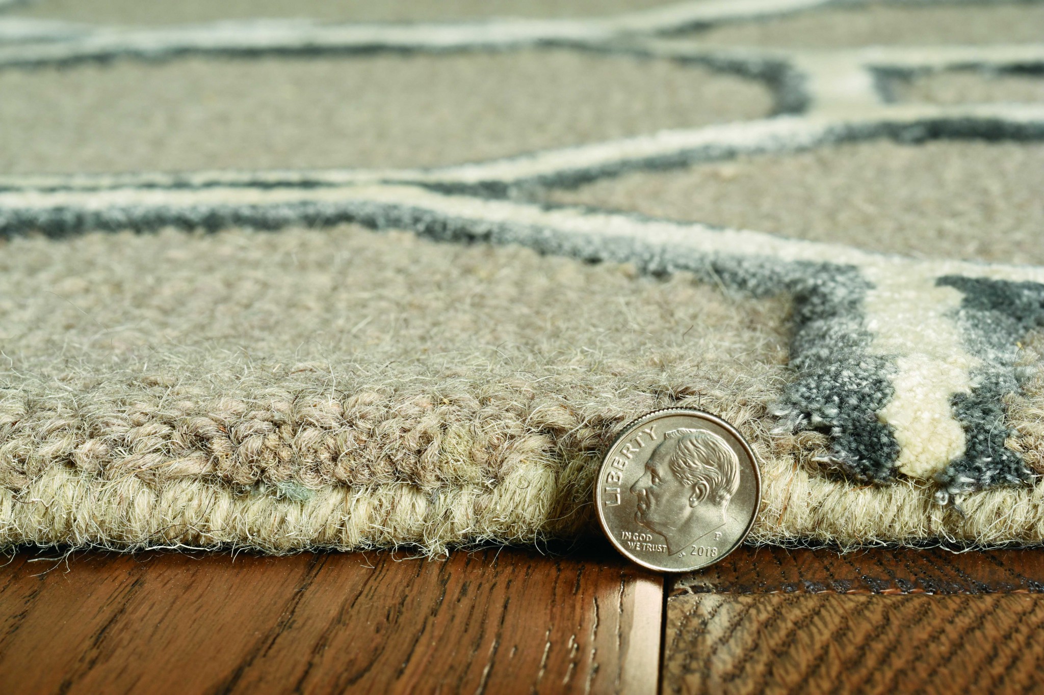 108" X 156" Mocha Wool or Viscose Rug