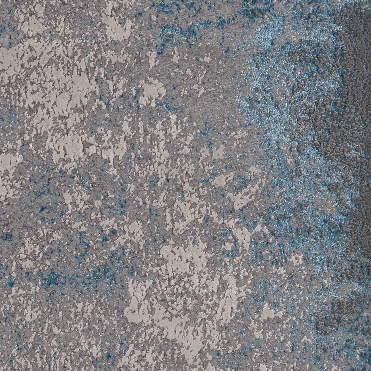 5'X8' Silver Blue Machine Woven Abstract Smudge Indoor Area Rug-375043-1