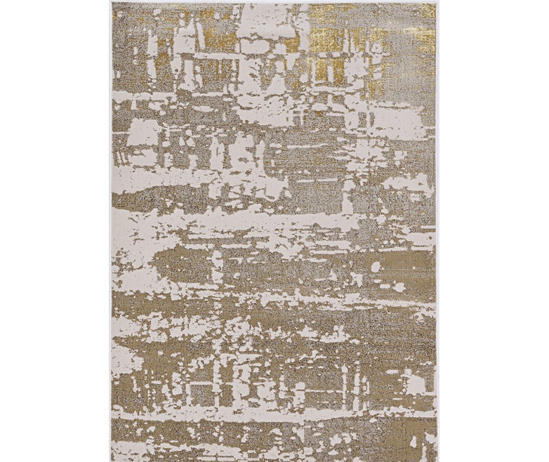 3' X 5' Ivory Or Gold Abstract Area Rug-375047-1