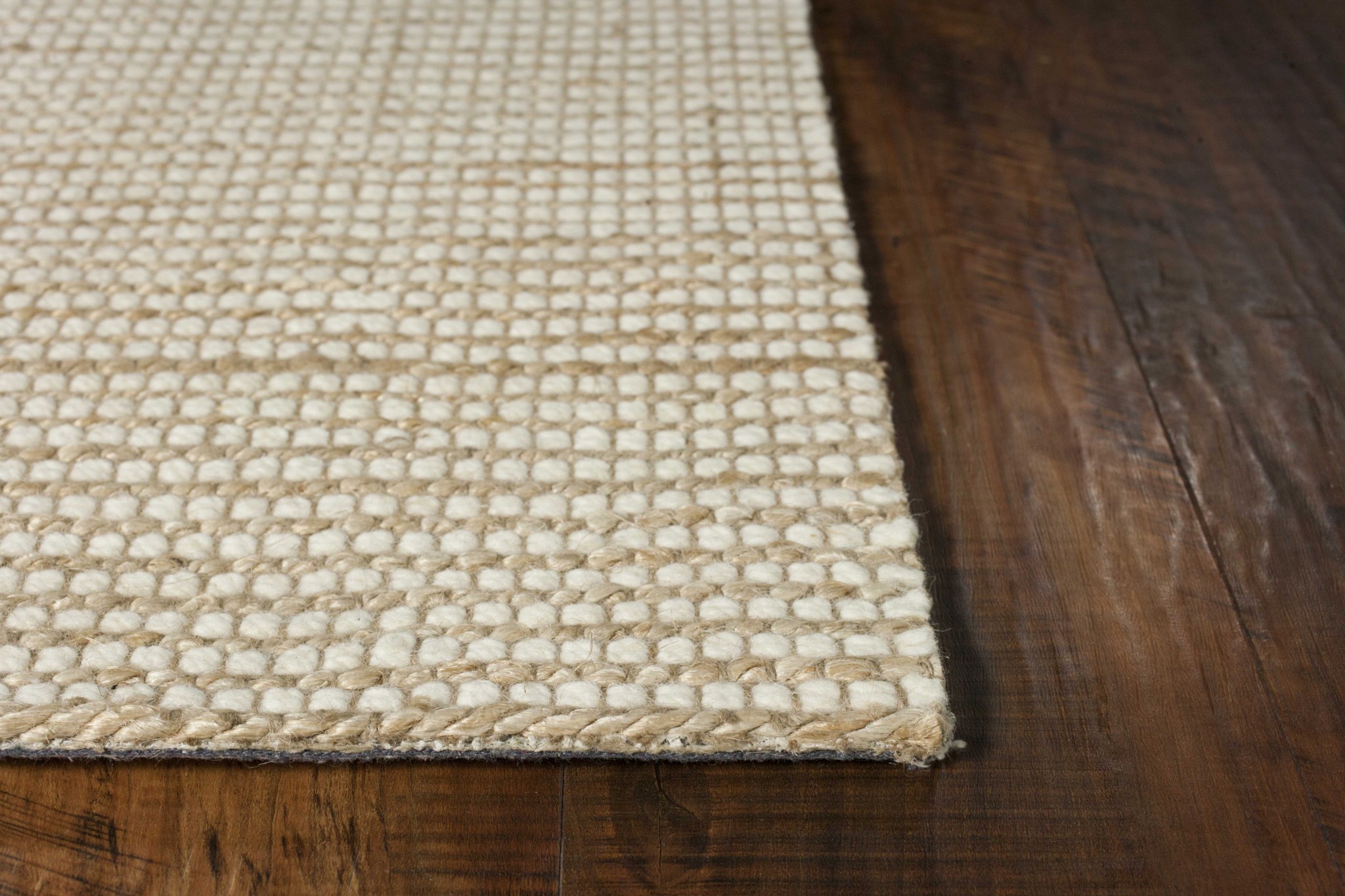 7'X10' Ivory Hand Woven Wool And Jute Indoor Area Rug-375053-1