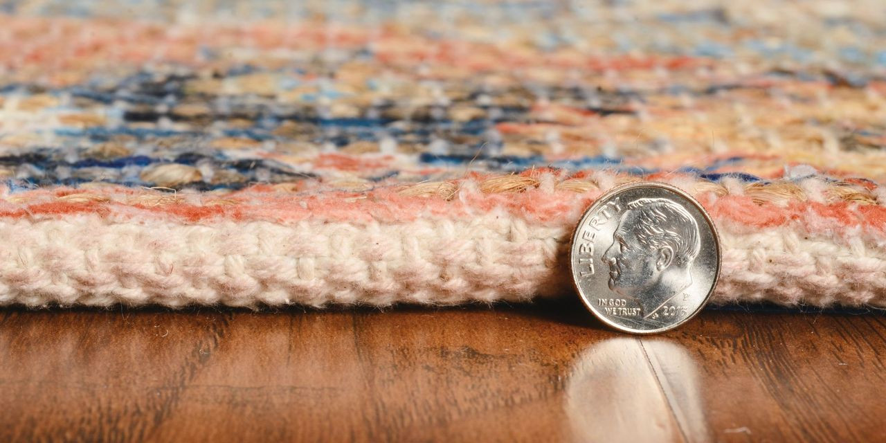 5" X 7" Blue Medallion Hand Woven Area Rug