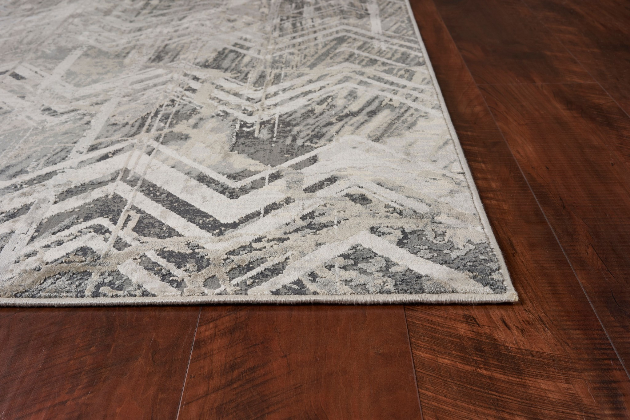 105" X 156" Grey Polyester or Viscose Rug