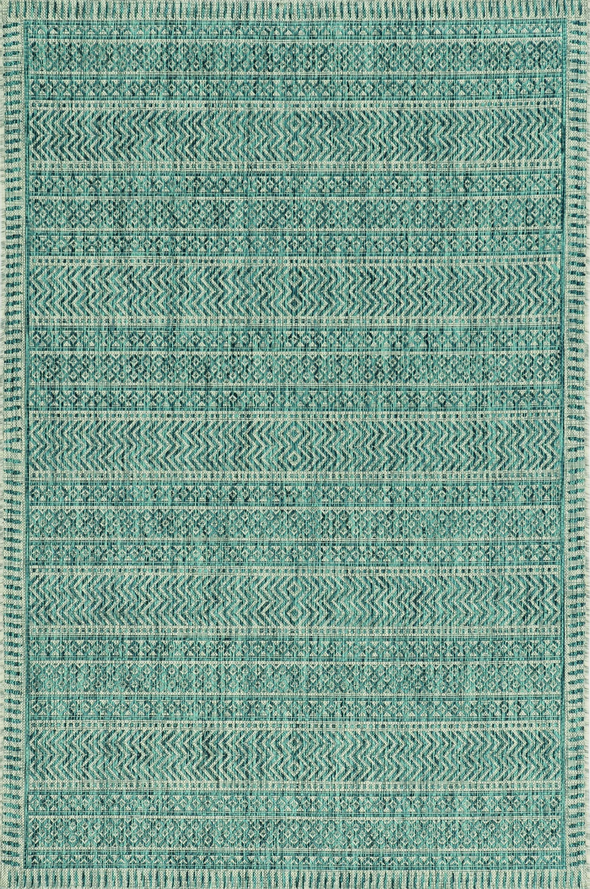 3" X 4" Teal Polypropylene Area Rug