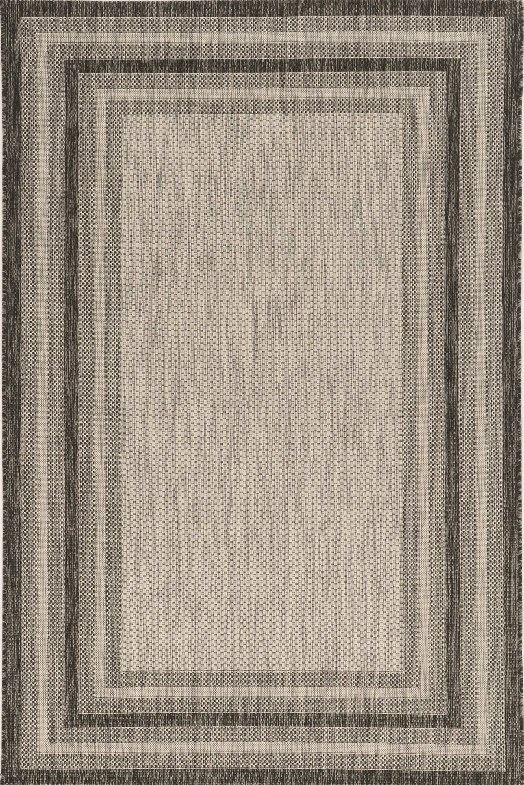 3' X 5' Grey Polypropylene Area Rug-375209-1