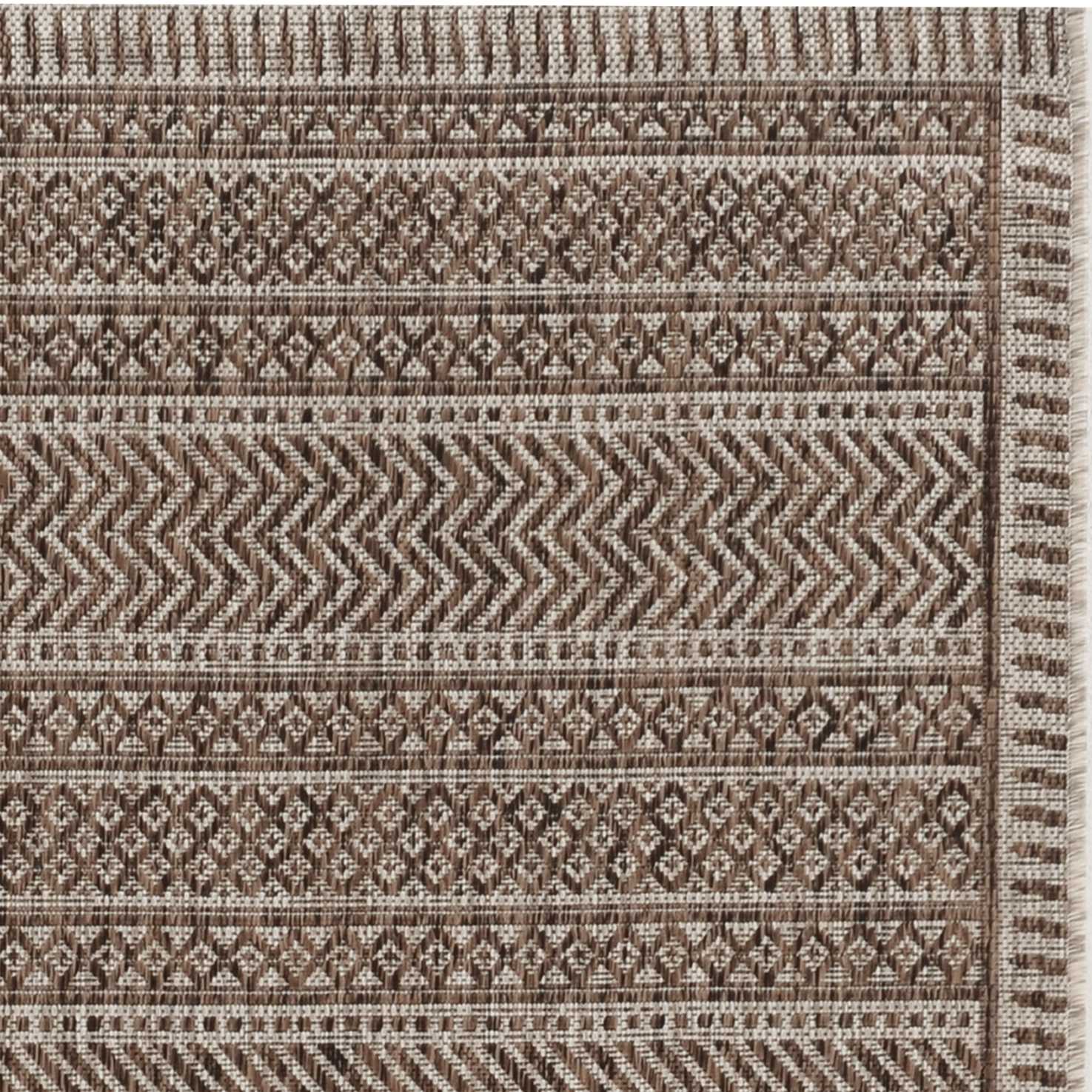 63" X 91" Mocha Polypropylene Rug