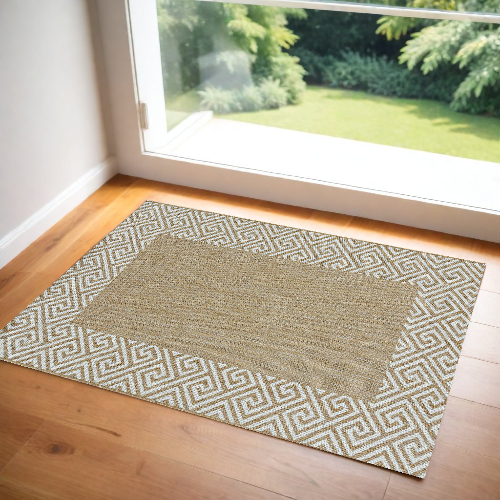 3' X 5' Natural Geometric Area Rug-375243-1