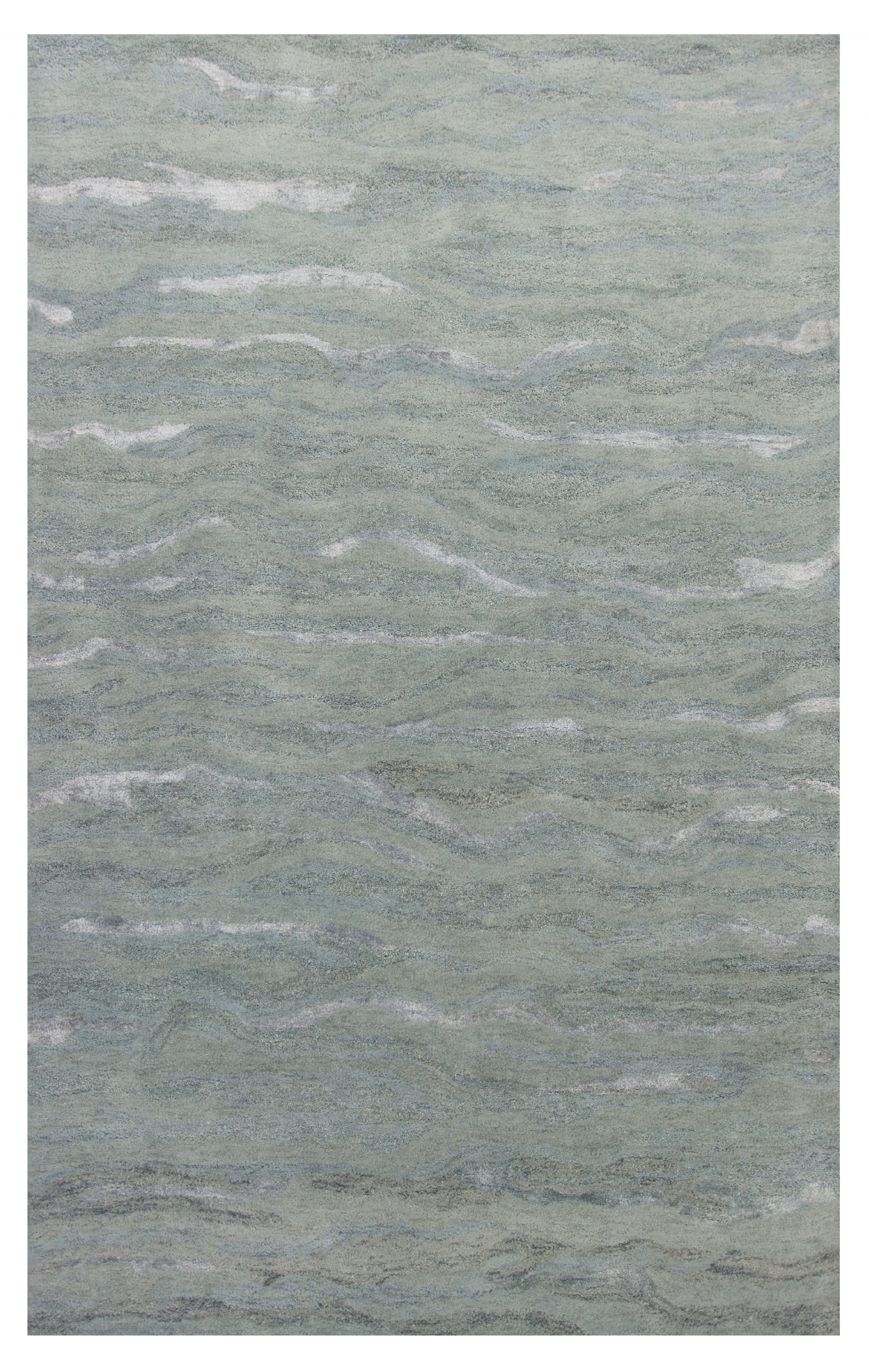 3'X5' Slate Grey Hand Tufted Abstract Indoor Area Rug-375351-1