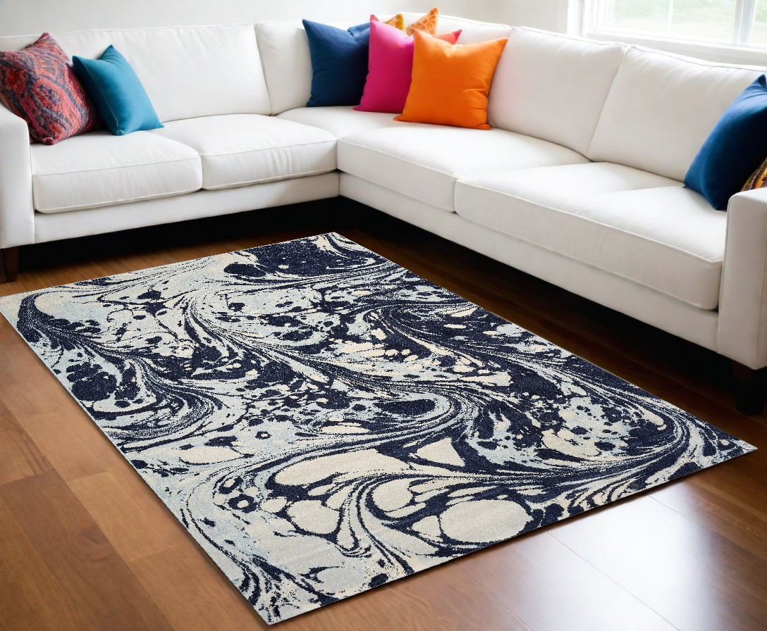 8' X 10' Multicoloured Shag Area Rug-375593-1