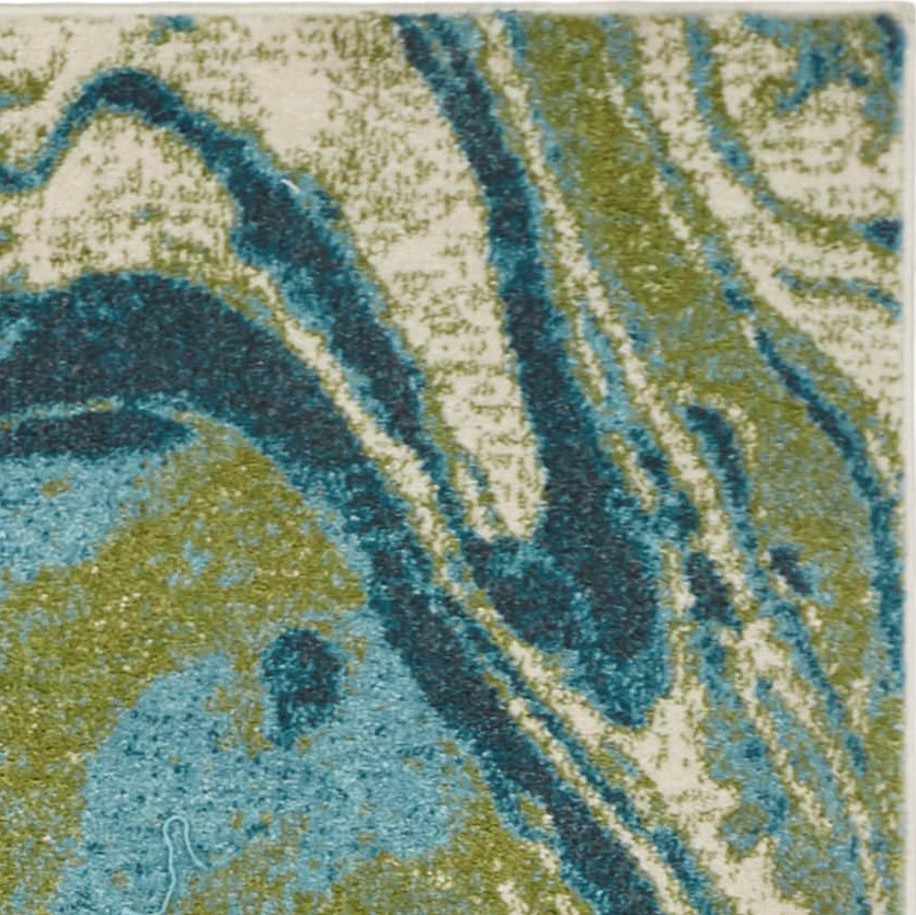 60" X 90" Teal Polypropylene Rug