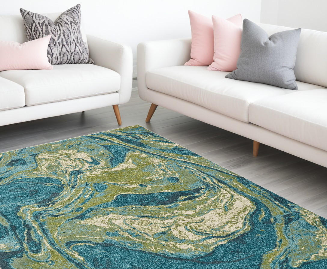 8' X 10' Multicoloured Shag Area Rug-375617-1