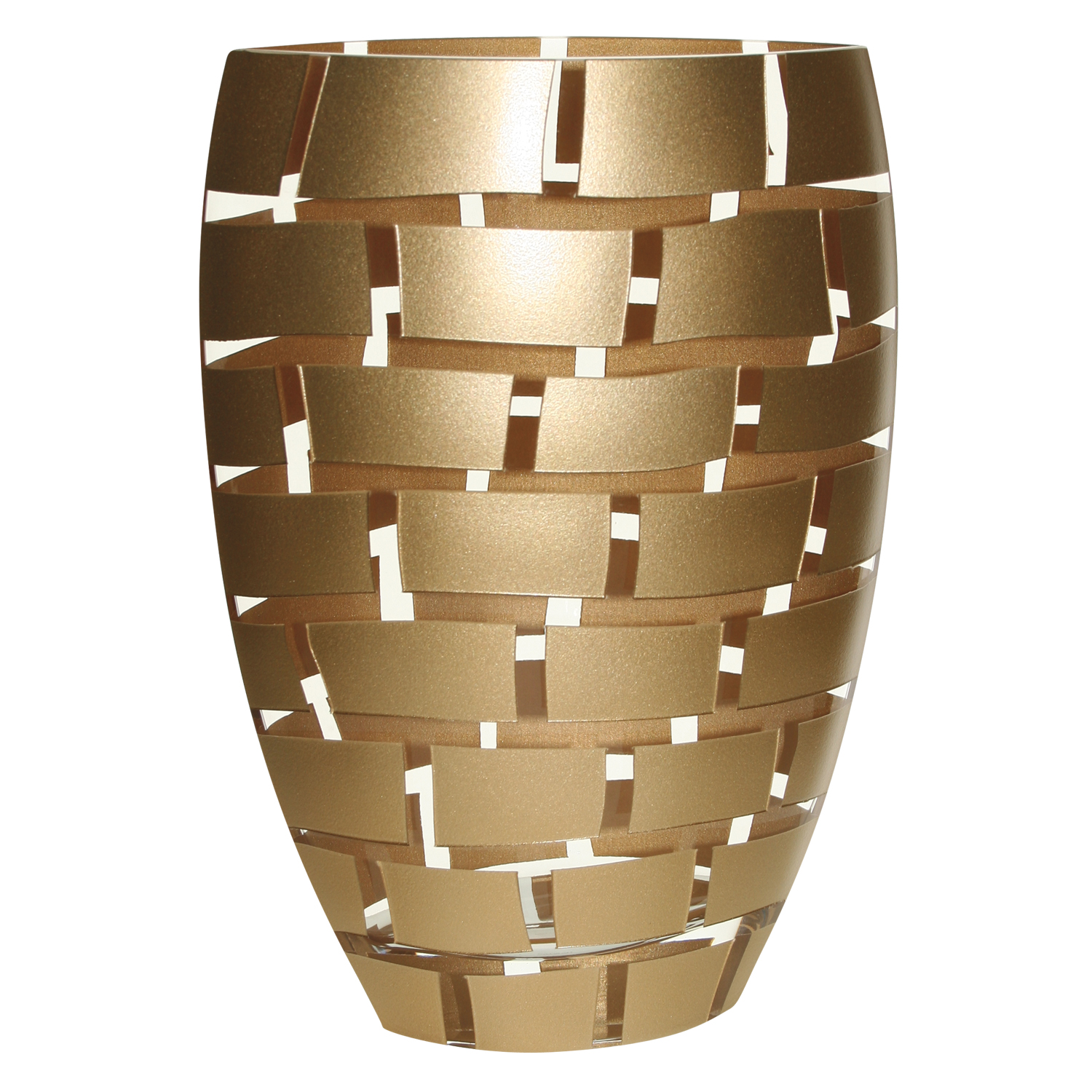 12 Mouth Blown Wall Design Gold Vase-375735-1