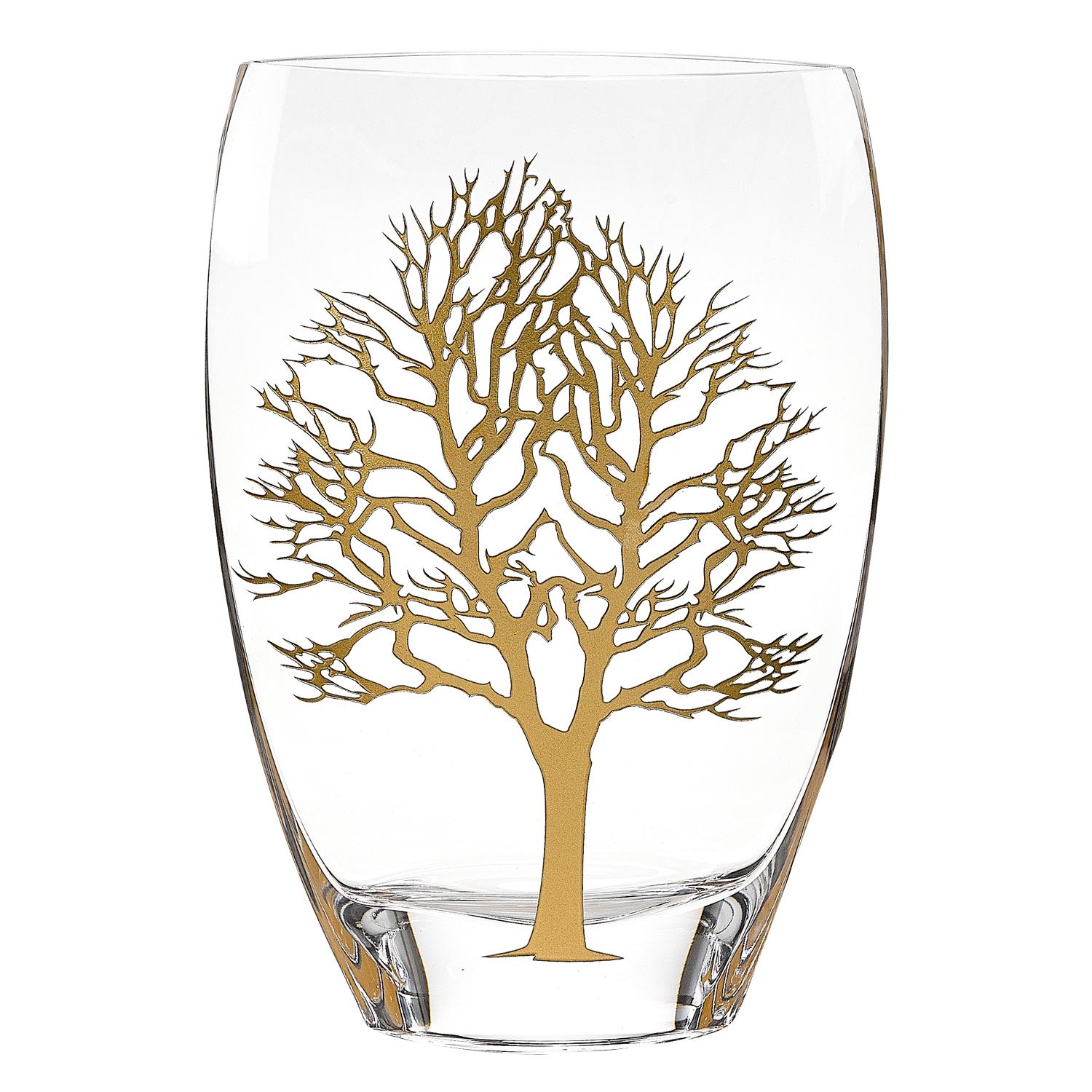 12 Mouth Blown Gold Tree Of Life Vase-375737-1