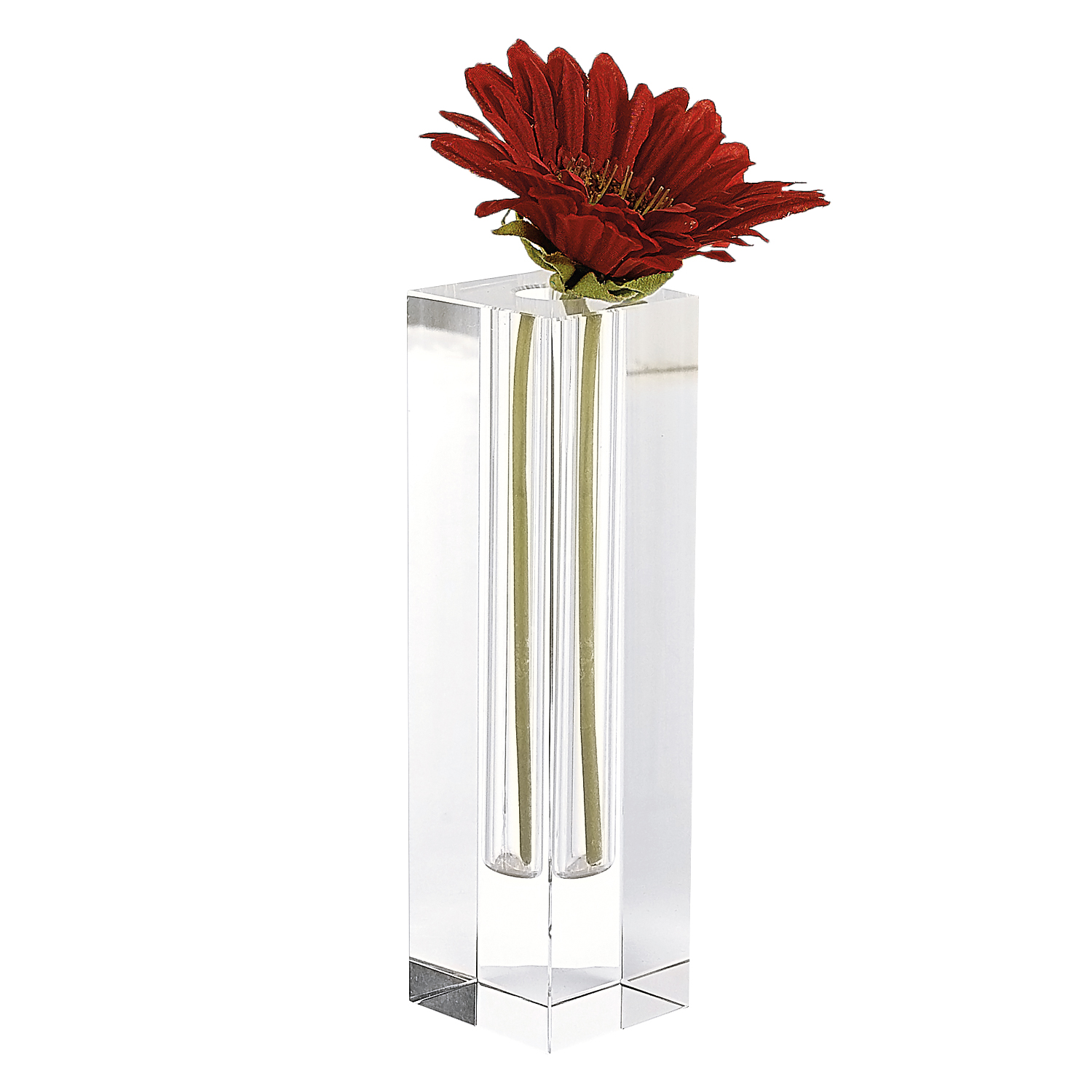 7 Hand Crafted Crystal Square Optical Bud Vase-375765-1