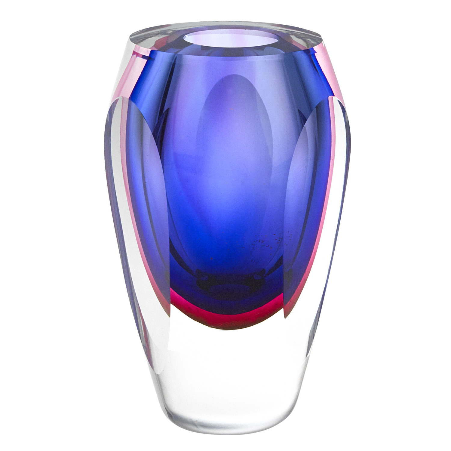 Homeroots 375785 6 In Mouth Blown Purple Art Glass Vase