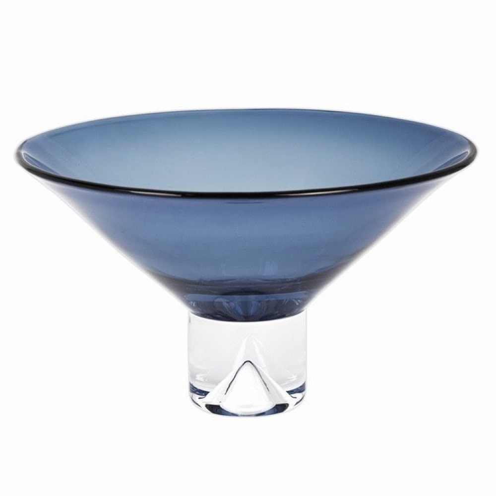 12 Mouth Blown Crystal Midnight Blue Centerpiece  Bowl-375839-1