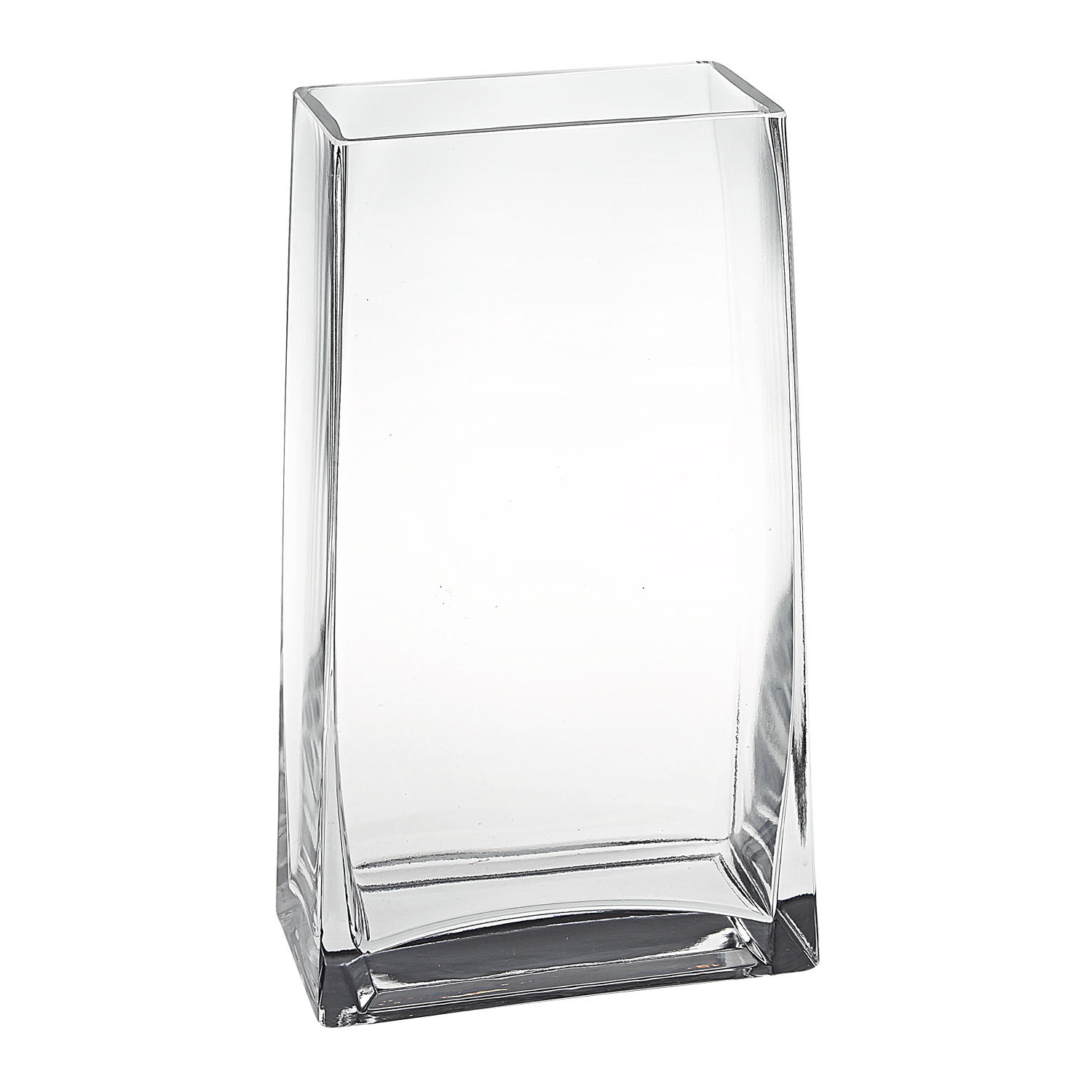 9 Clear Glass Rectangle Handmade Vase-375879-1
