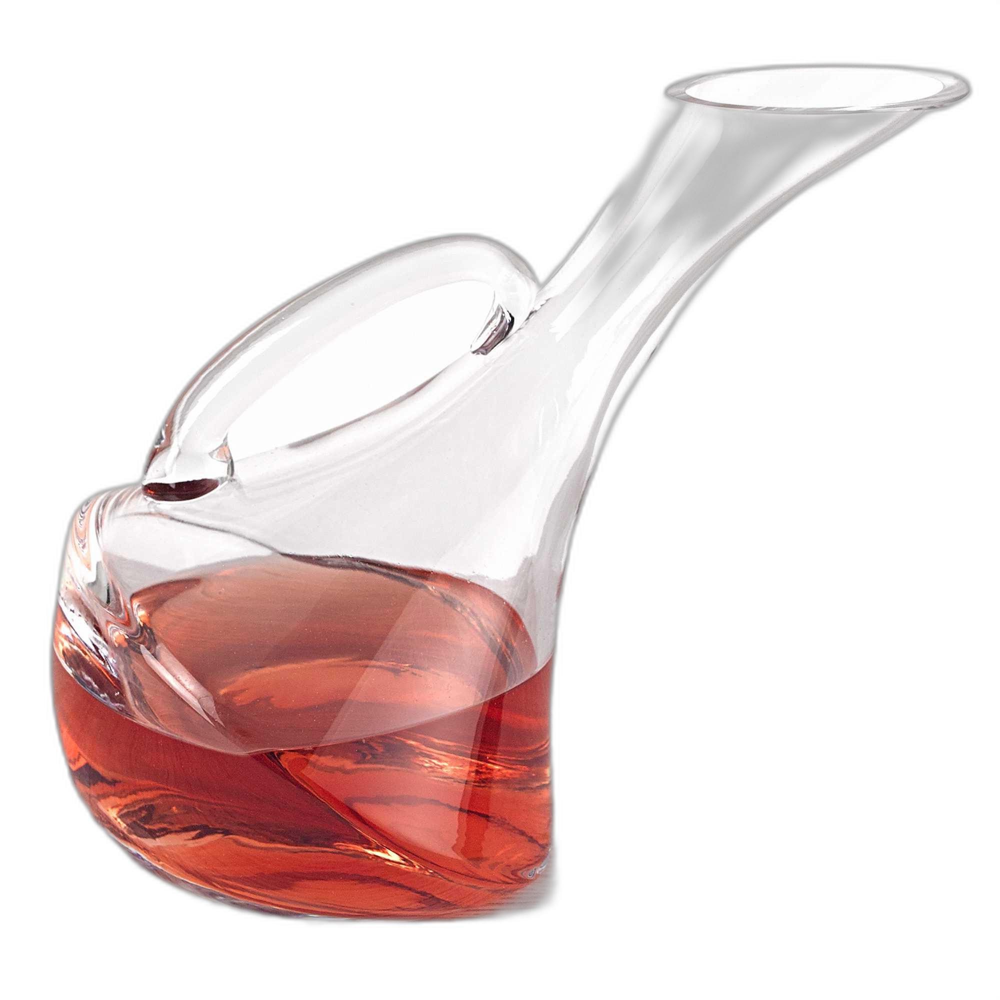 Mouth Blown Glass Wine Carafe - 32 oz