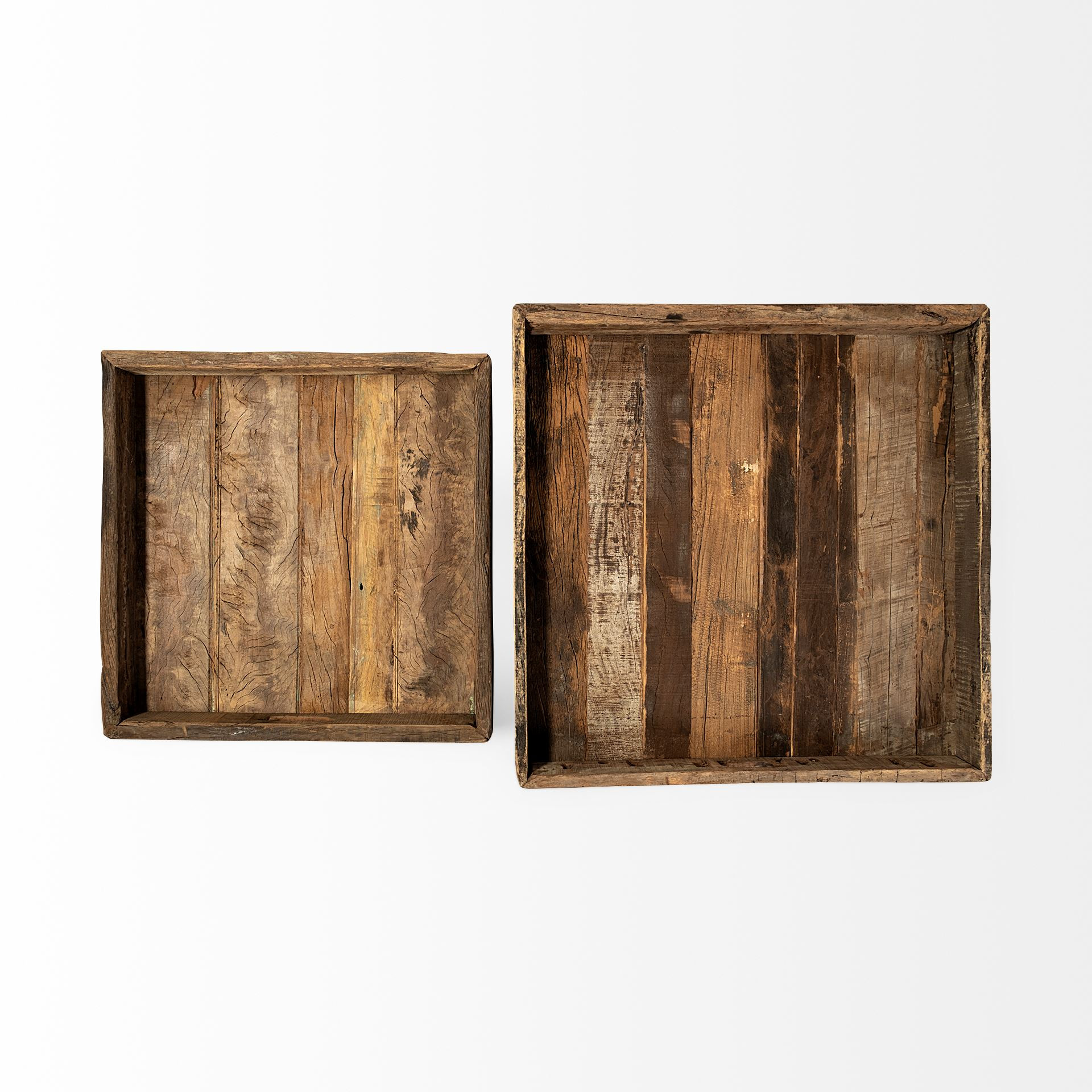 Natural Brown Reclaimed Wood Tray