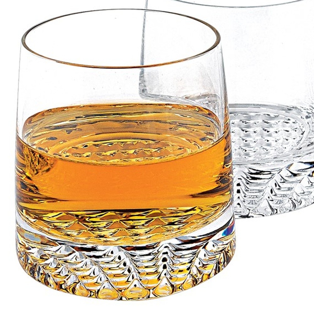 Mouth Blown European Crystal 5 Pc. Whiskey Set