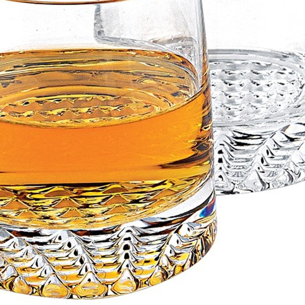 Mouth Blown European Crystal 5 Pc. Whiskey Set