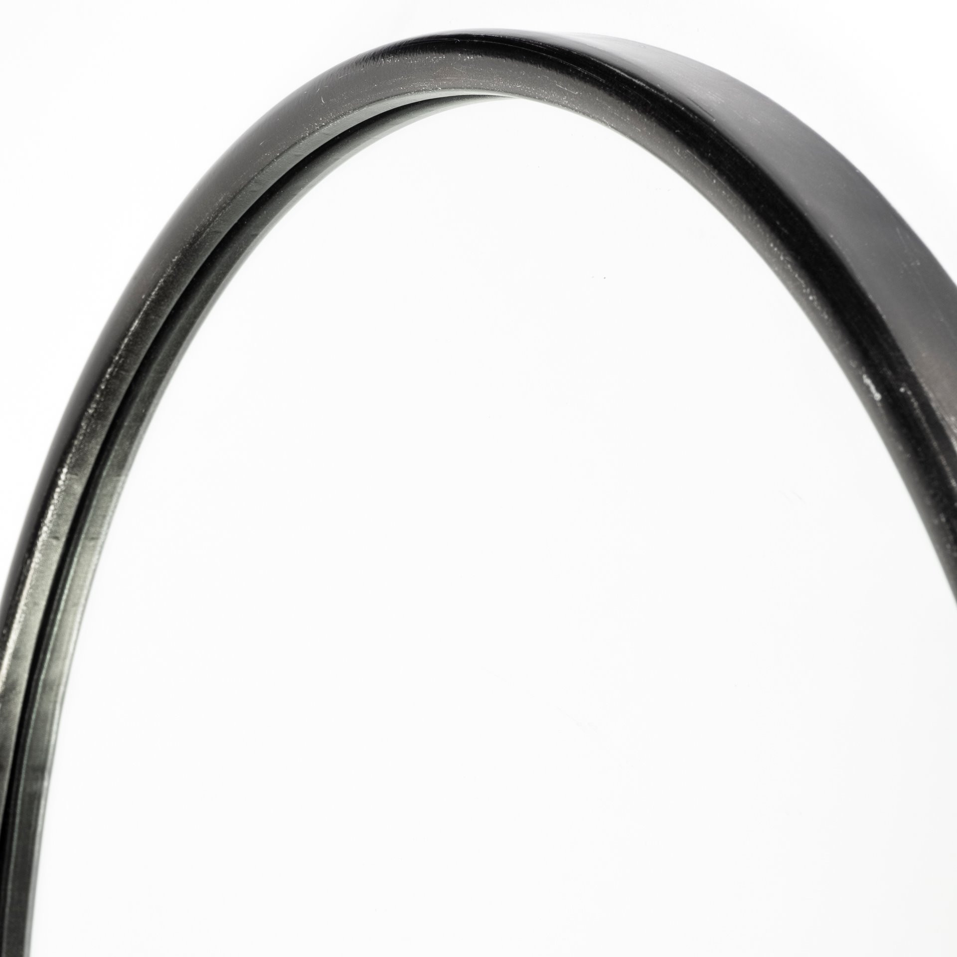 Oval Black Metal Frame Wall Mirror