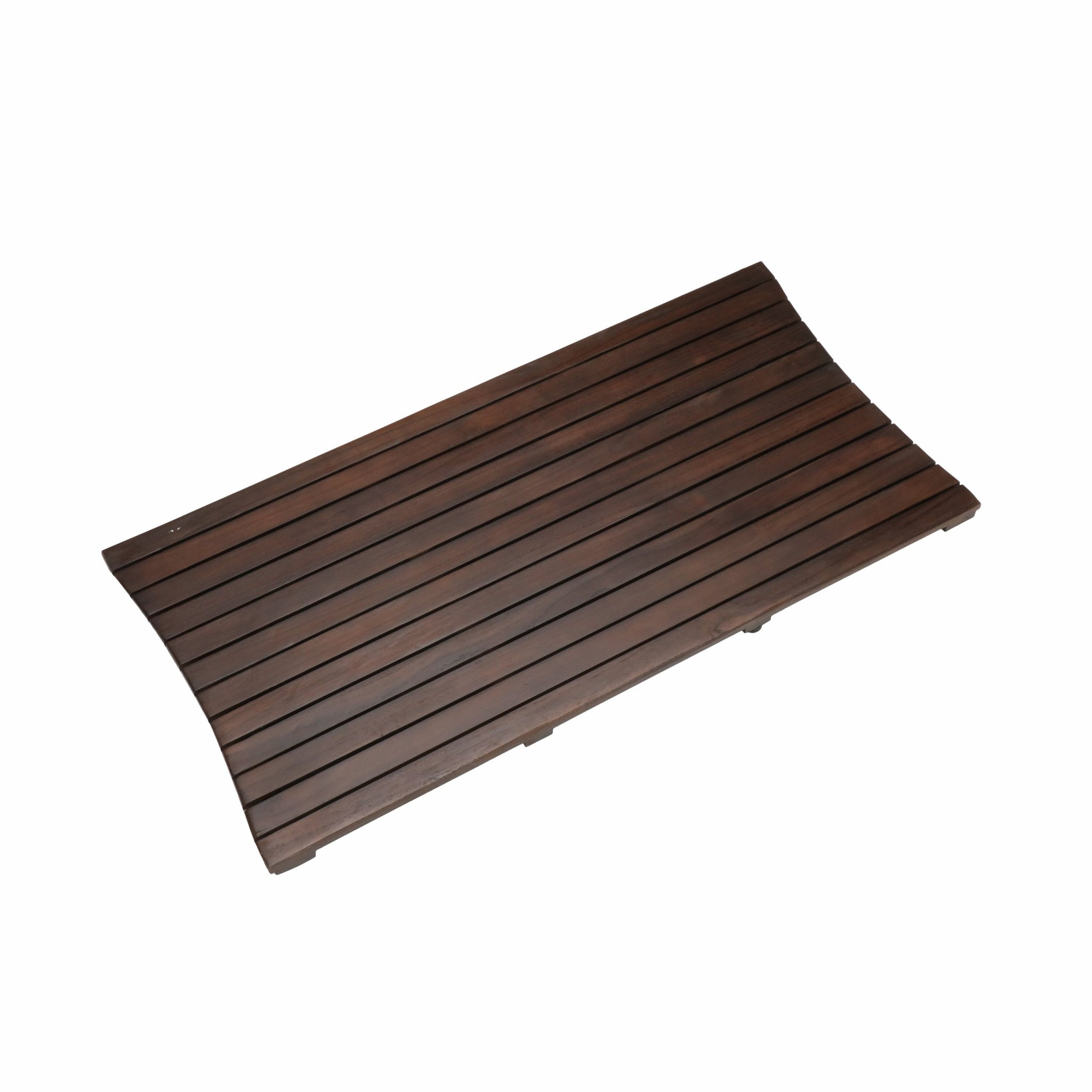 Compact Teak Floor Mat in Brown Finish