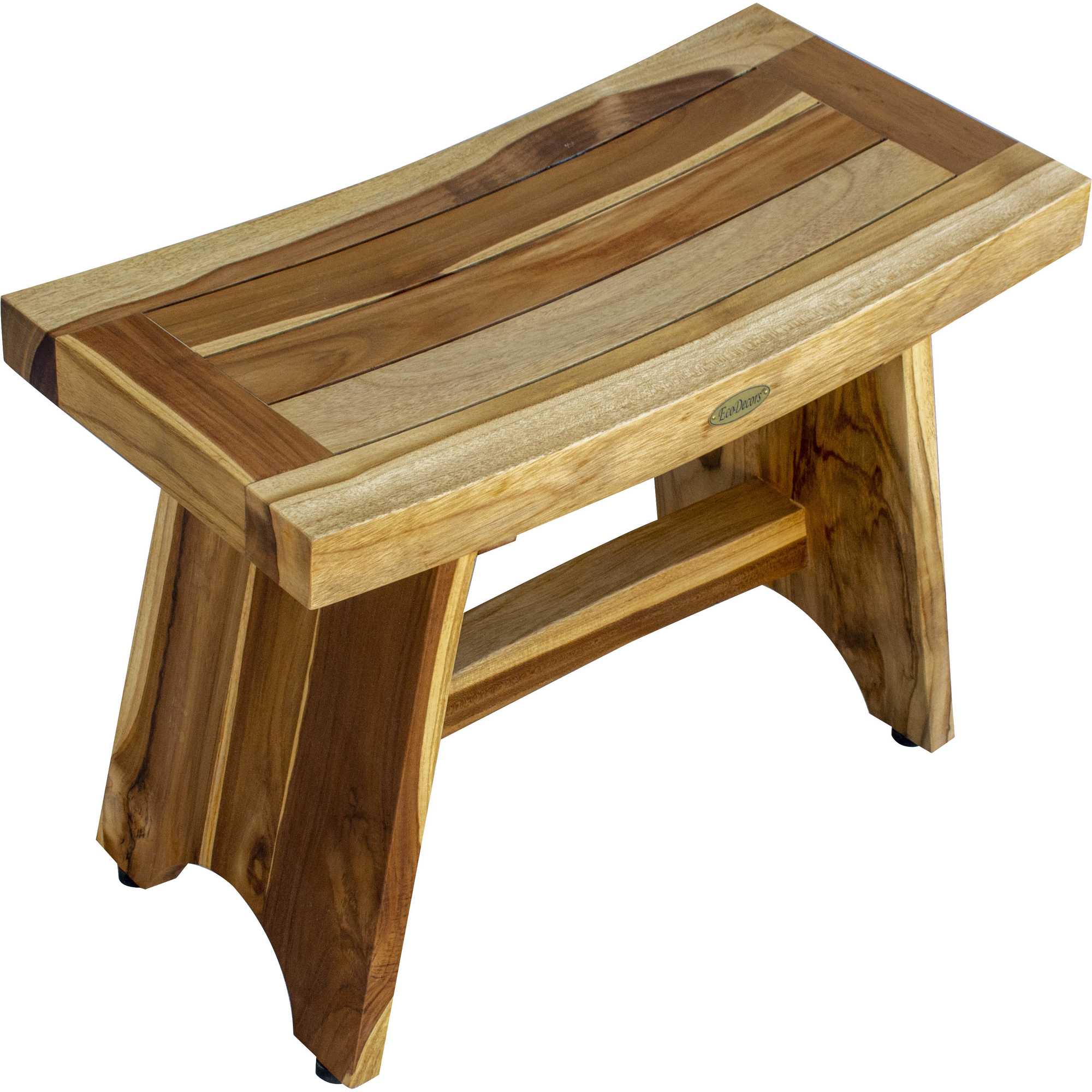 Contemporary Teak Outdoor Bench in Natural Finish