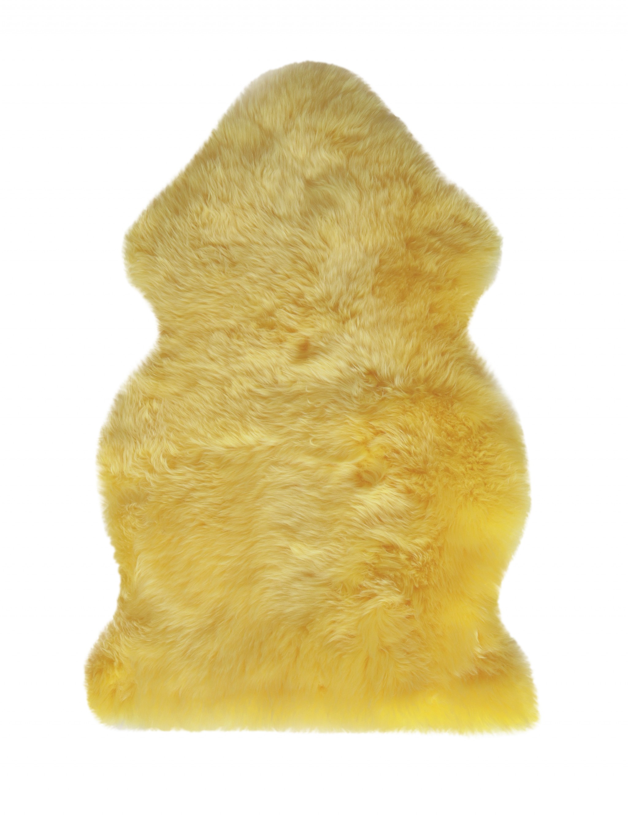 2' X 3' Yellow New Zealand Natural Sheepskin Rug-376929-1