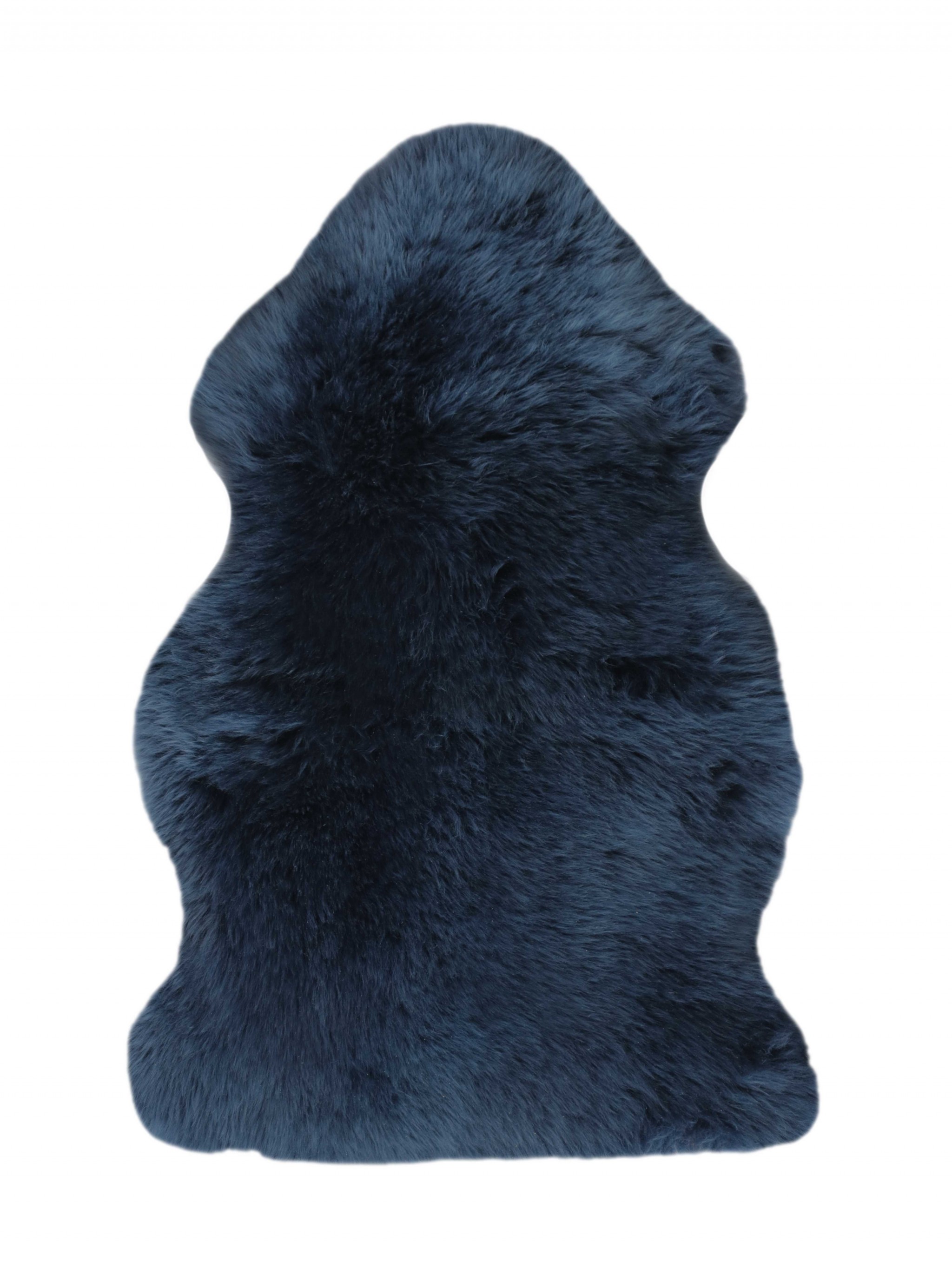 2' X 3' Navy New Zealand Natural Sheepskin Rug-376931-1