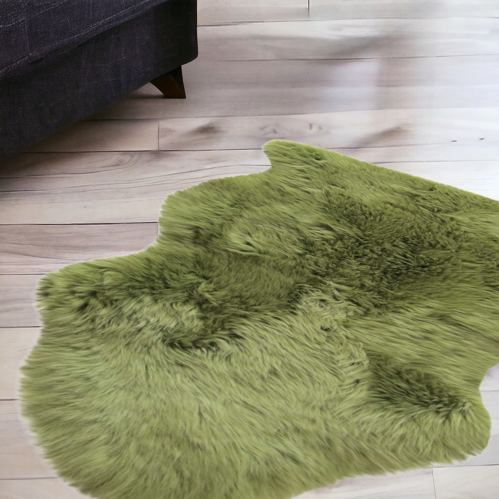 Sage Green New Zealand Natural  Sheepskin Rug-376936-1