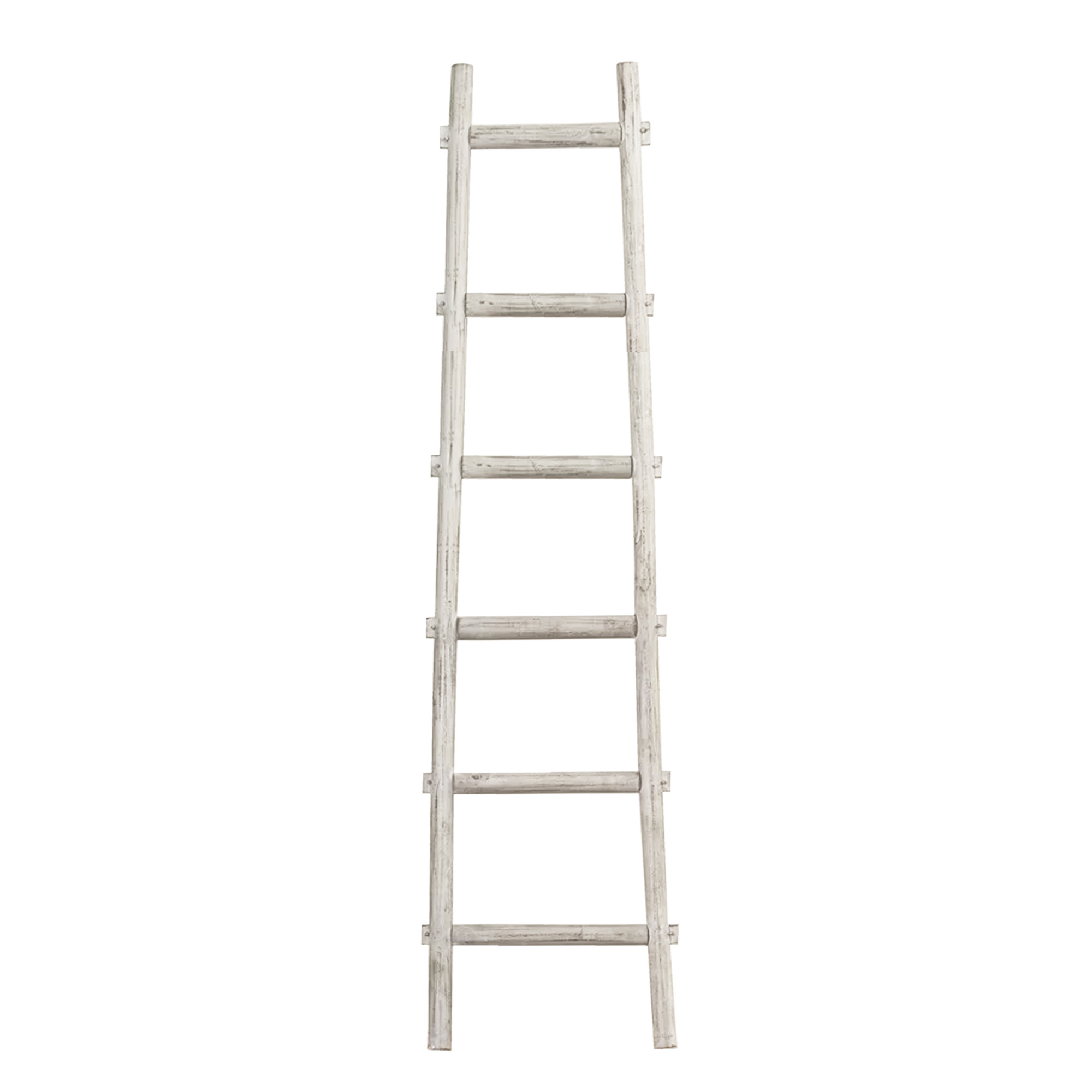 72" X 18" X 2" White Decorative Ladder Shelve-379919-1