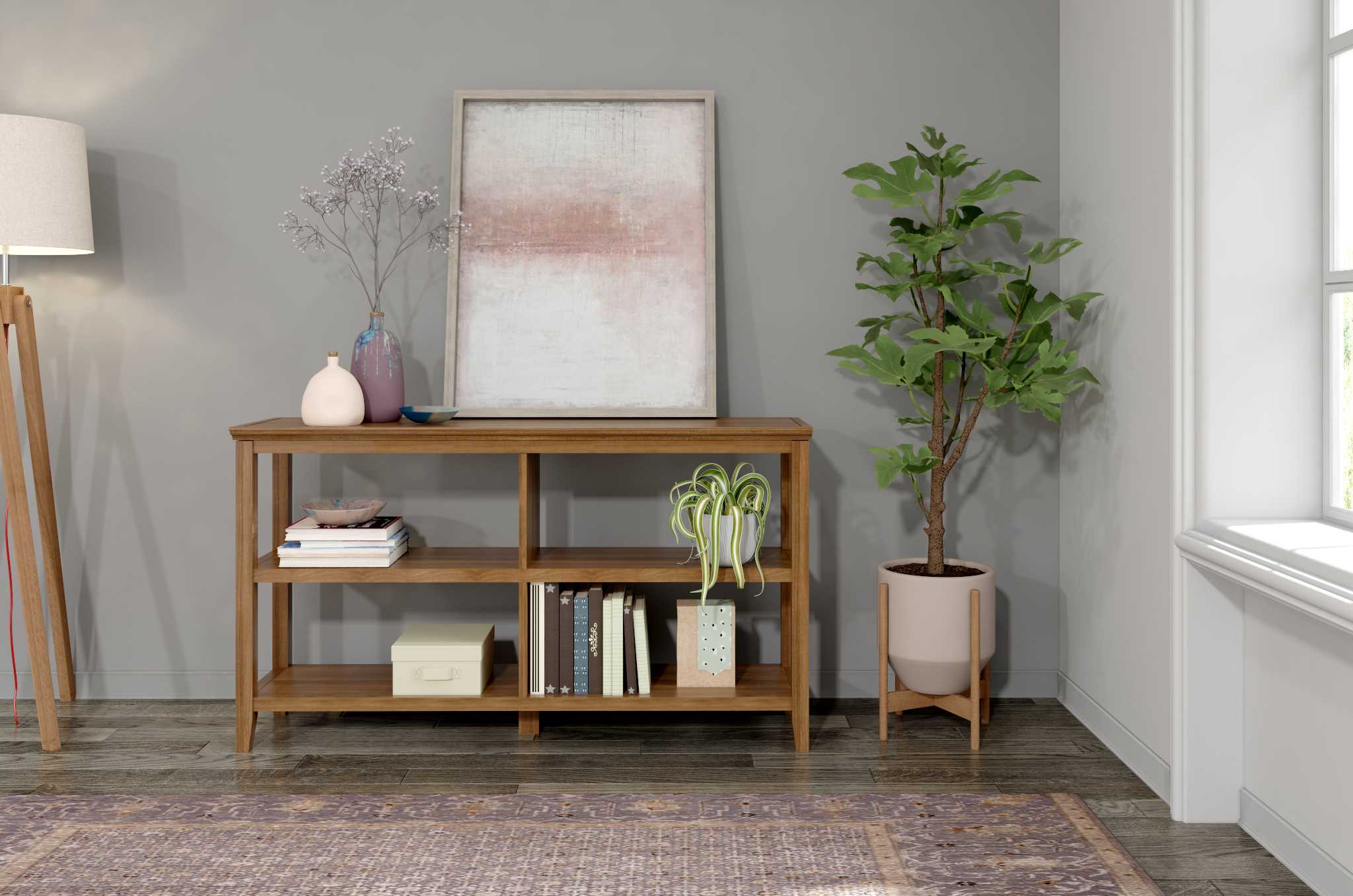 30" Bookcase with 2 Shelves in Walnut