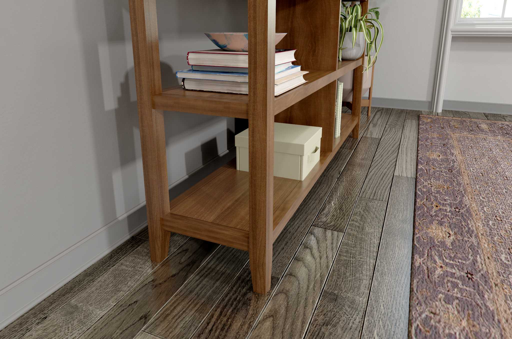 30" Bookcase with 2 Shelves in Walnut