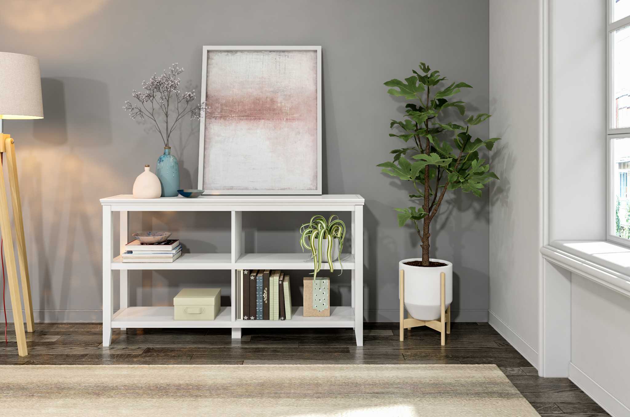 30" Bookcase with 2 Shelves in White