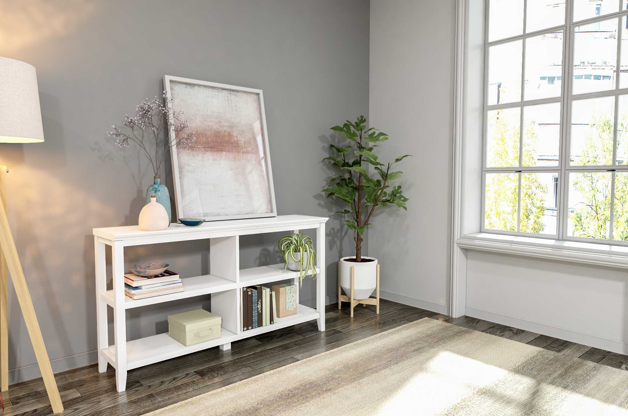 30" Bookcase with 2 Shelves in White